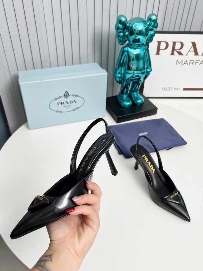 Prada leather slingback pumps 45086-5