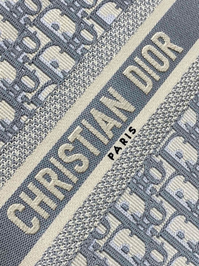 Small Dior Book Tote Dior Oblique Embroidery and Calfskin M1325CZ-3