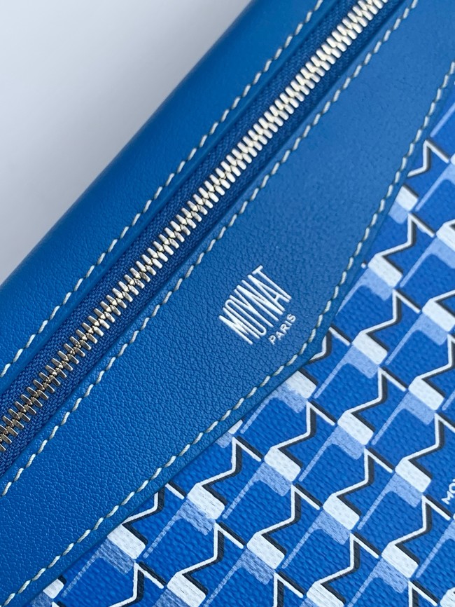 Goyard Calfskin Leather Tote Bag MM M8002 blue