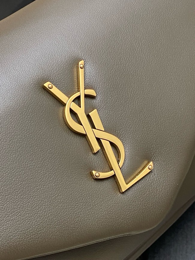 Saint Laurent CALYPSO small in plunged lambskin 734153 STRONG MOSS