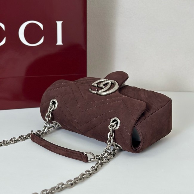 Gucci GG Marmont small shoulder bag 837280 Dark brown