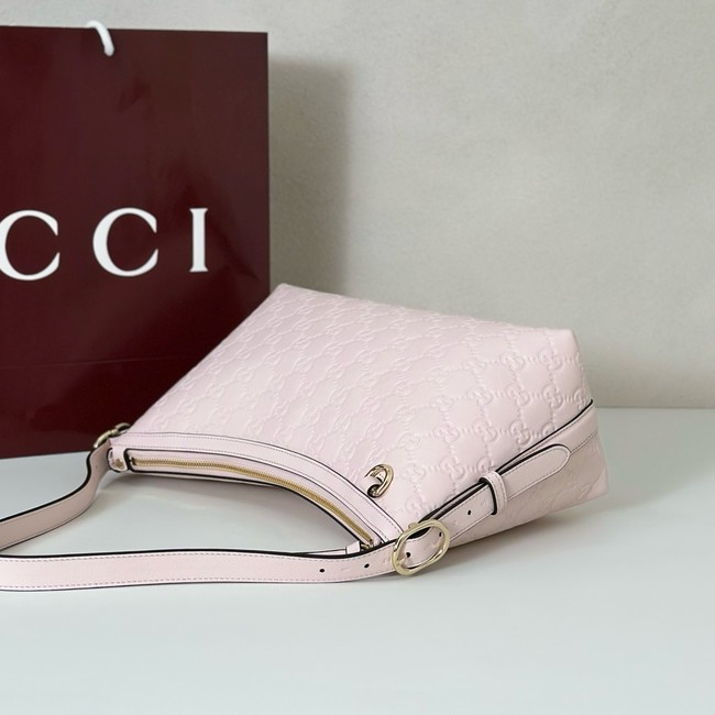 Gucci GG Emblem medium shoulder bag 847449 pink