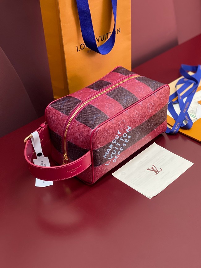 Louis Vuitton Locker Dopp Kit M25902 red