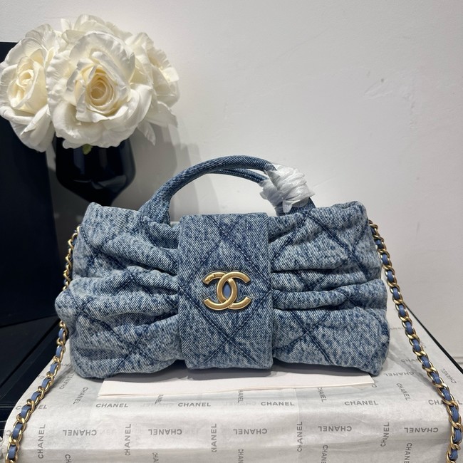 Chanel Denim Mini Bow Bag AS5849 blue