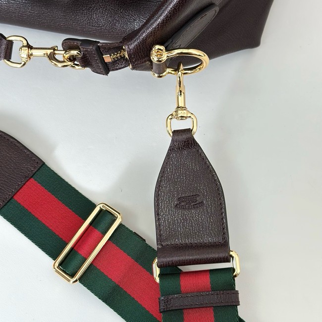 Gucci Hobo Top Handle Bag 864485 dark brown