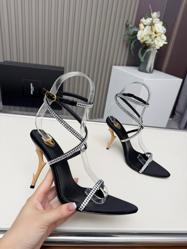 Saint Laurent sandals in Calfskin & and rhinestones 27109-8