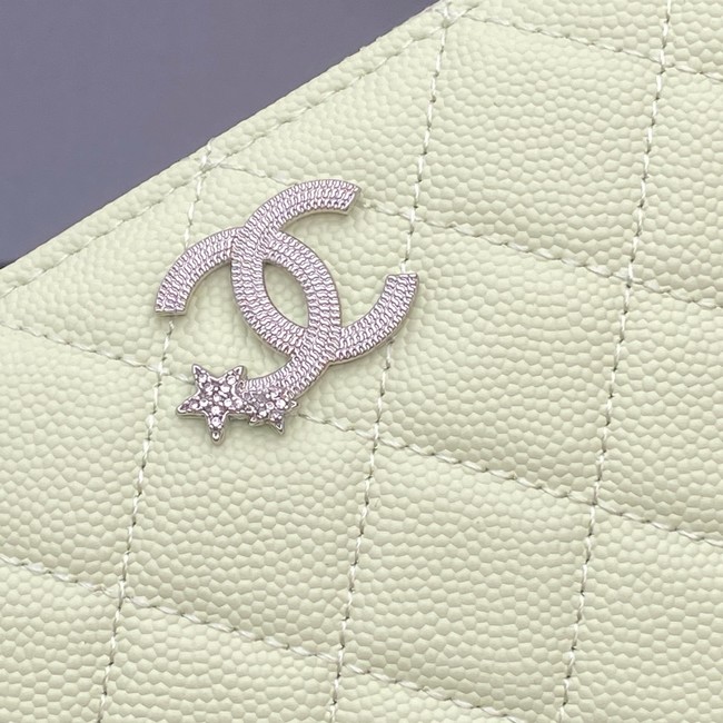 Chanel Classic Zipped Wallet 3726 light green