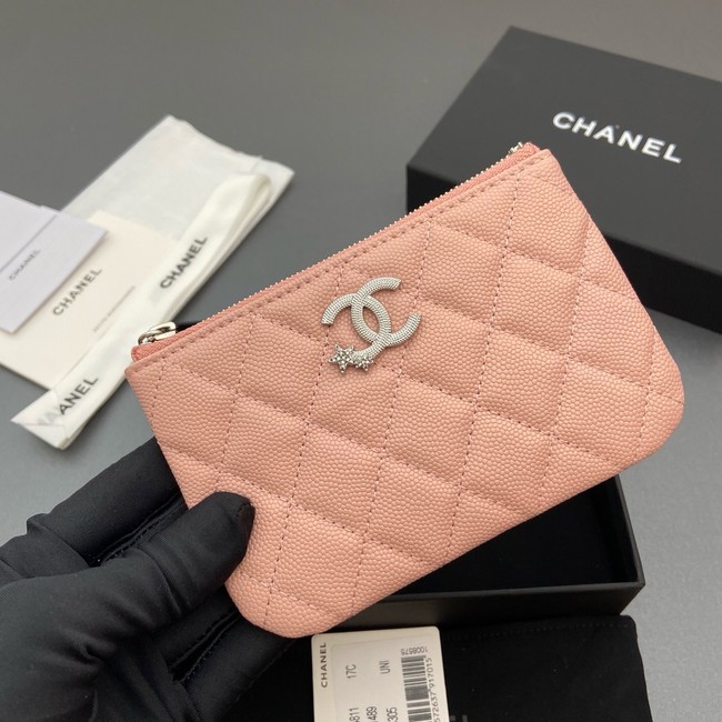 Chanel Zipped Pocket wallet S4811 pink
