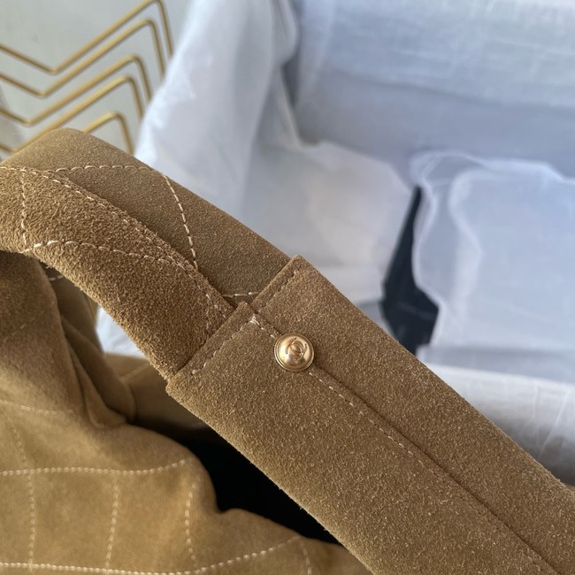 CHANEL Large Hobo Bag Suede AS5967 brown