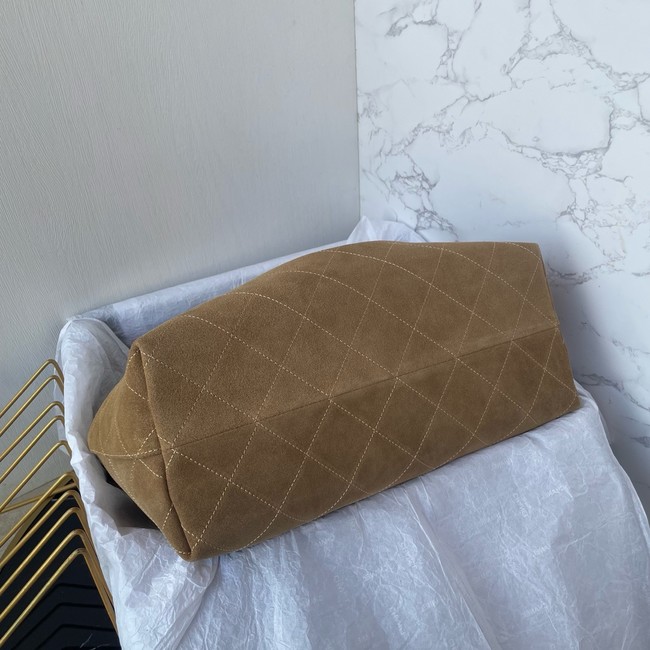 CHANEL Large Hobo Bag Suede AS5967 brown