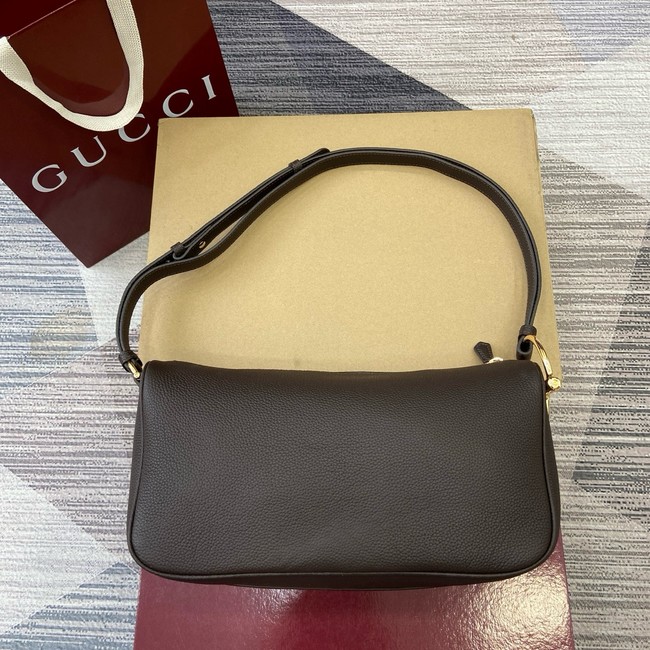 Gucci Half Horsebit medium shoulder bag 860787 dark brown