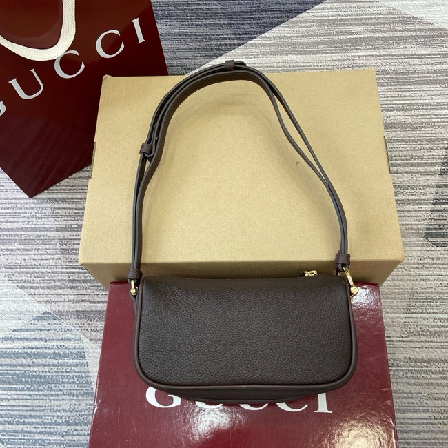 Gucci Half Horsebit mini bag 860784 dark brown