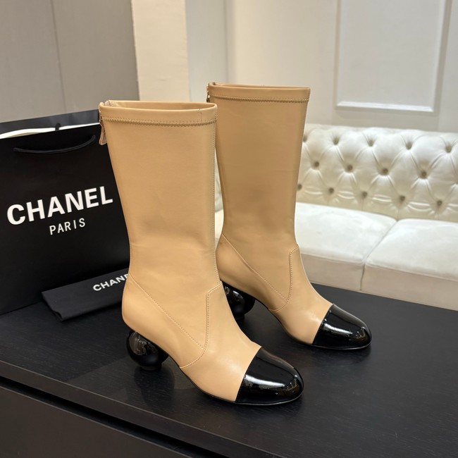 Chanel High Boots Calfskin & Patent Calfskin G46789-3