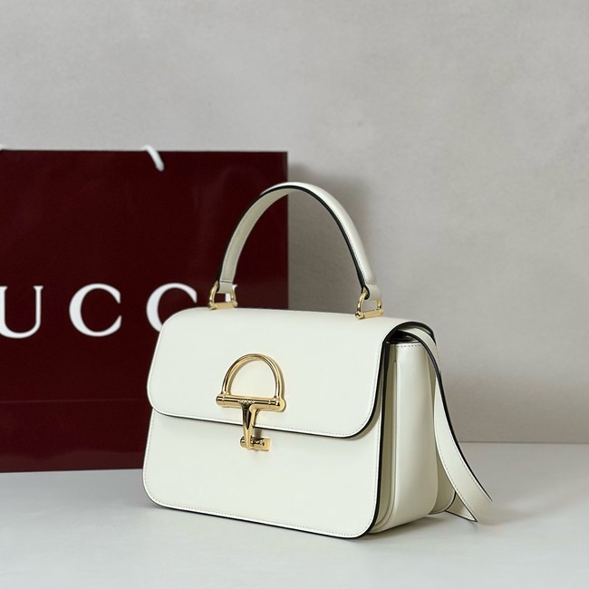 Gucci Siena medium top handle bag 855535 white