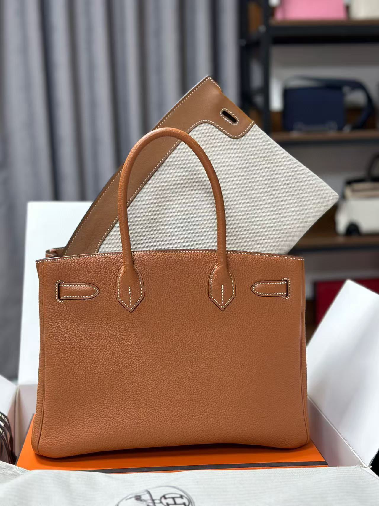 Hermes Original Togo Leather Dual Purpose HB8302 Brown