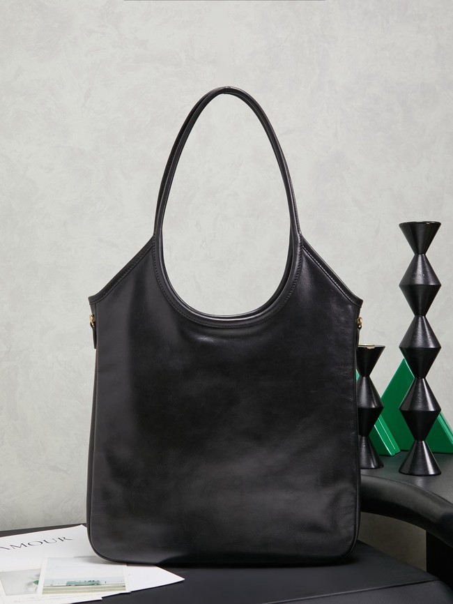 MIUMIU IVY leather handbag 5GB231 black
