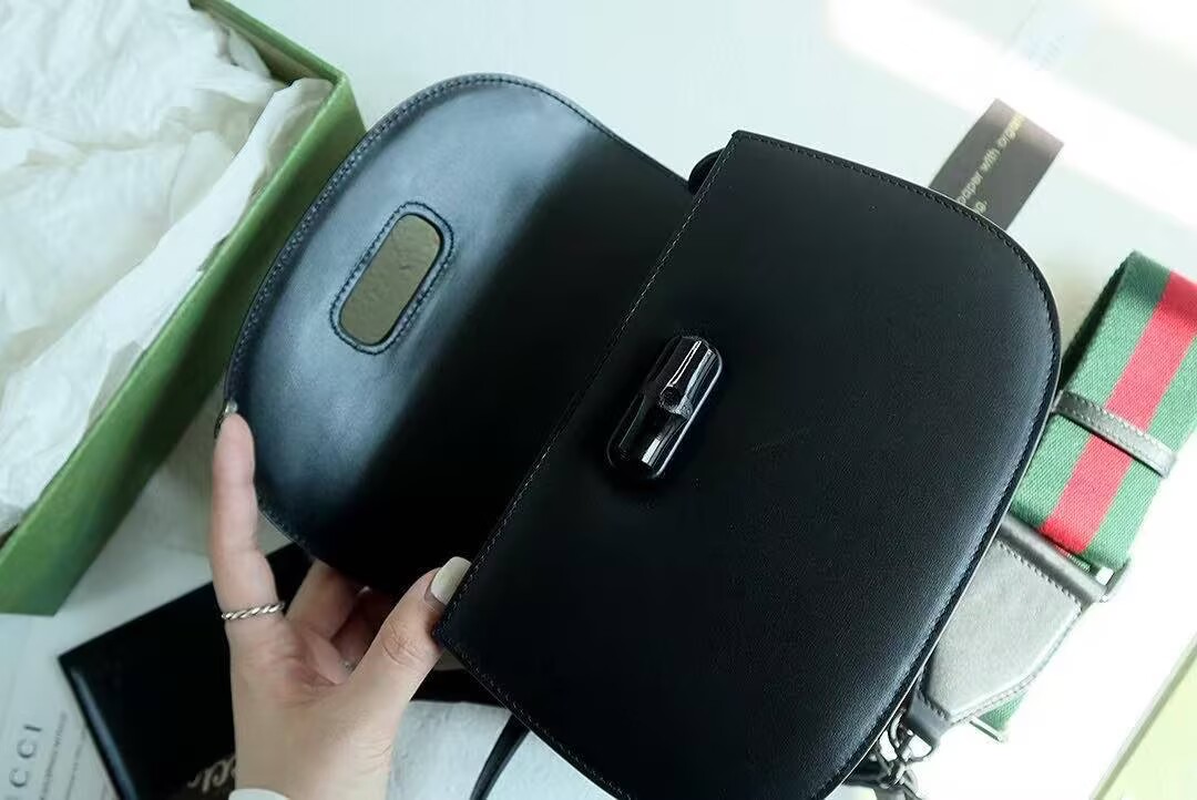 Gucci Bamboo 1947 medium bag G63012 Black