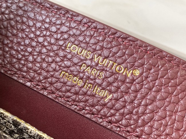 Louis Vuitton Capucines Mini M89369 Grenat Red&gold Snake skin