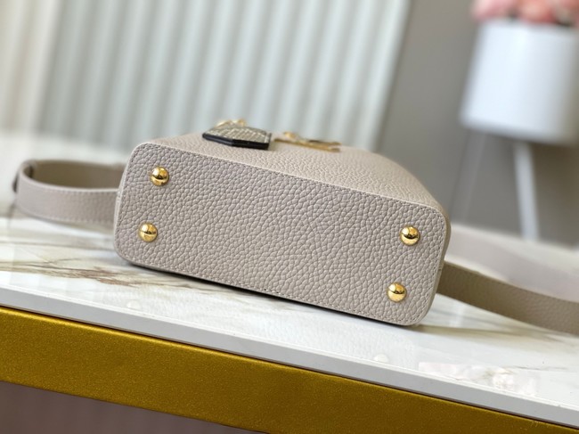 Louis Vuitton Capucines Mini M89369 light gray&gold Snake skin