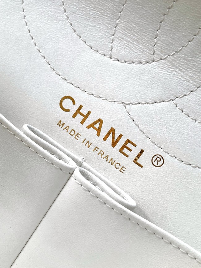 CHANEL Classic Handbag Lambskin CF1112 white