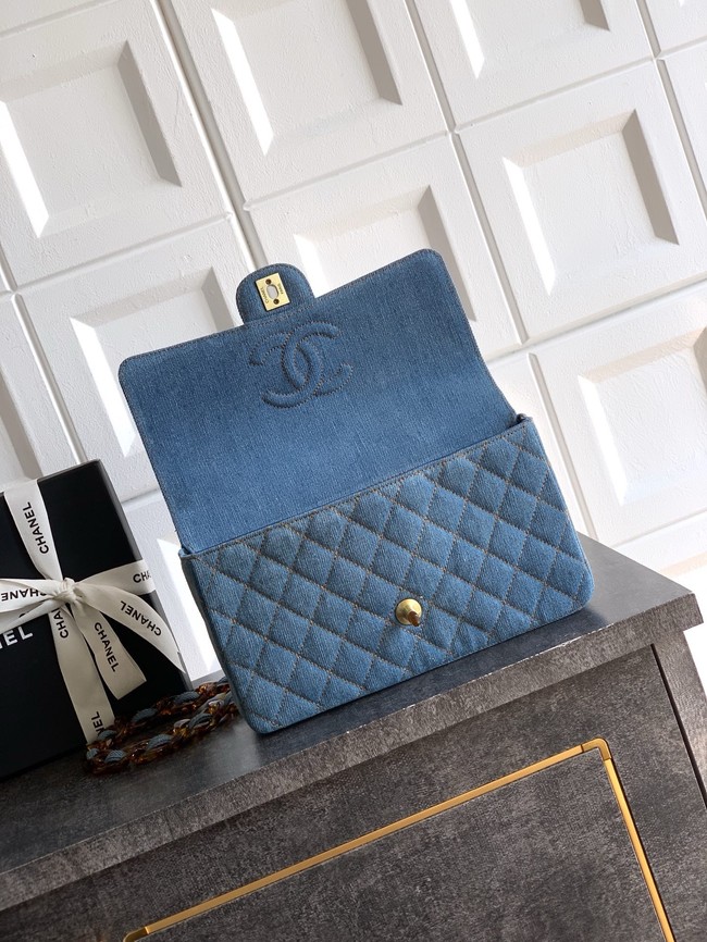 Chanel Flapbag Denim & Gold Metal 1116 Blue