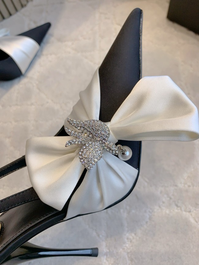 Saint Laurent AMALIA slingback pumps in satin crepe 21072-1