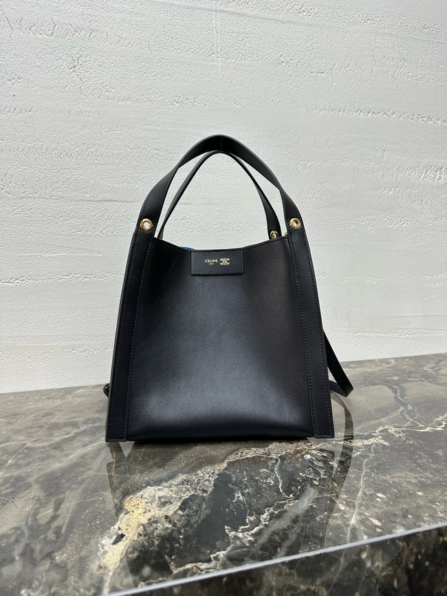 Celine SMALL CUBE BAG IN NATURAL Calfskin 124182 black