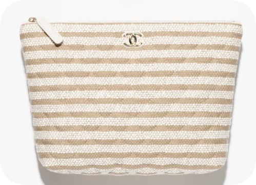 CHANEL Zipped Case AS4989 Dark Beige