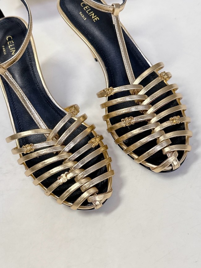 CELINE CAGE HEELED SANDAL IN GOATSKIN 36633-1