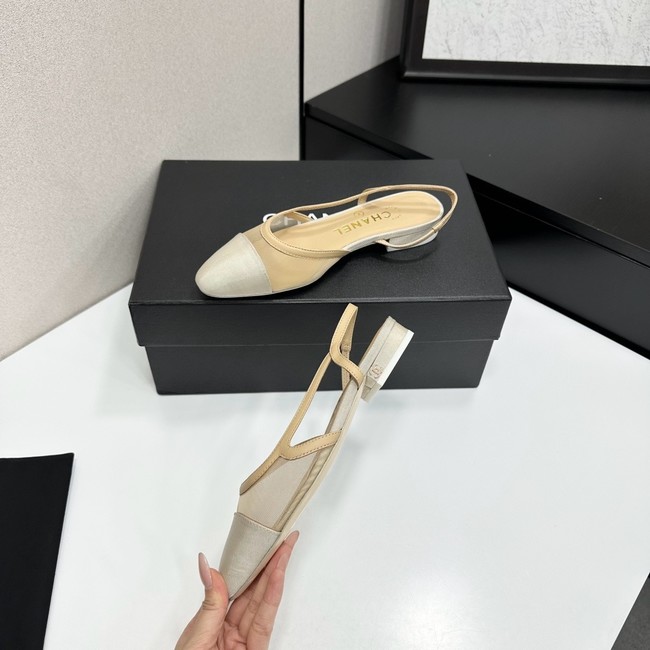 Chanel Slingbacks Mesh & Grosgrain 66938-2