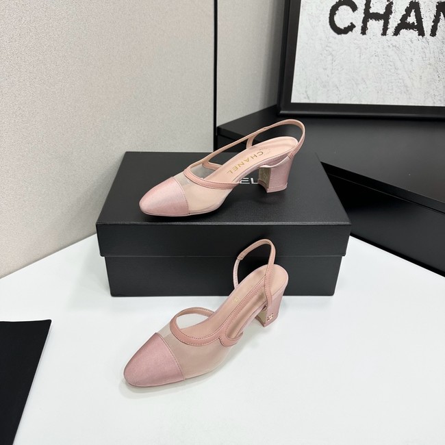 Chanel Slingbacks Mesh & Grosgrain Heel Height 65mm G31318-6