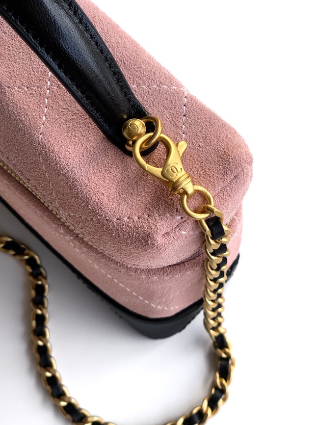 CHANEL Vanity with Chain AP5186 black&pink