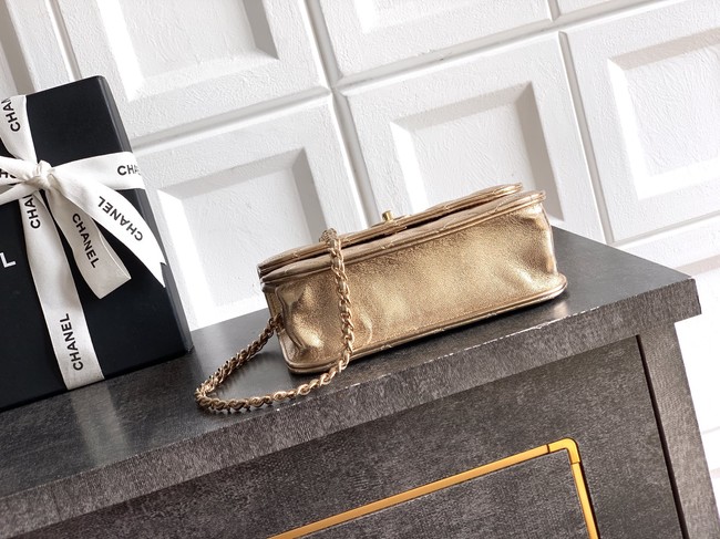 Chanel Mini Flap Bag with Top Handle AS5984 gold