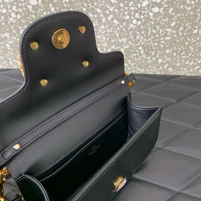 VALENTINO LOCO VLOGO SIGNATURE Small Leather bag WB0K53 BLACK