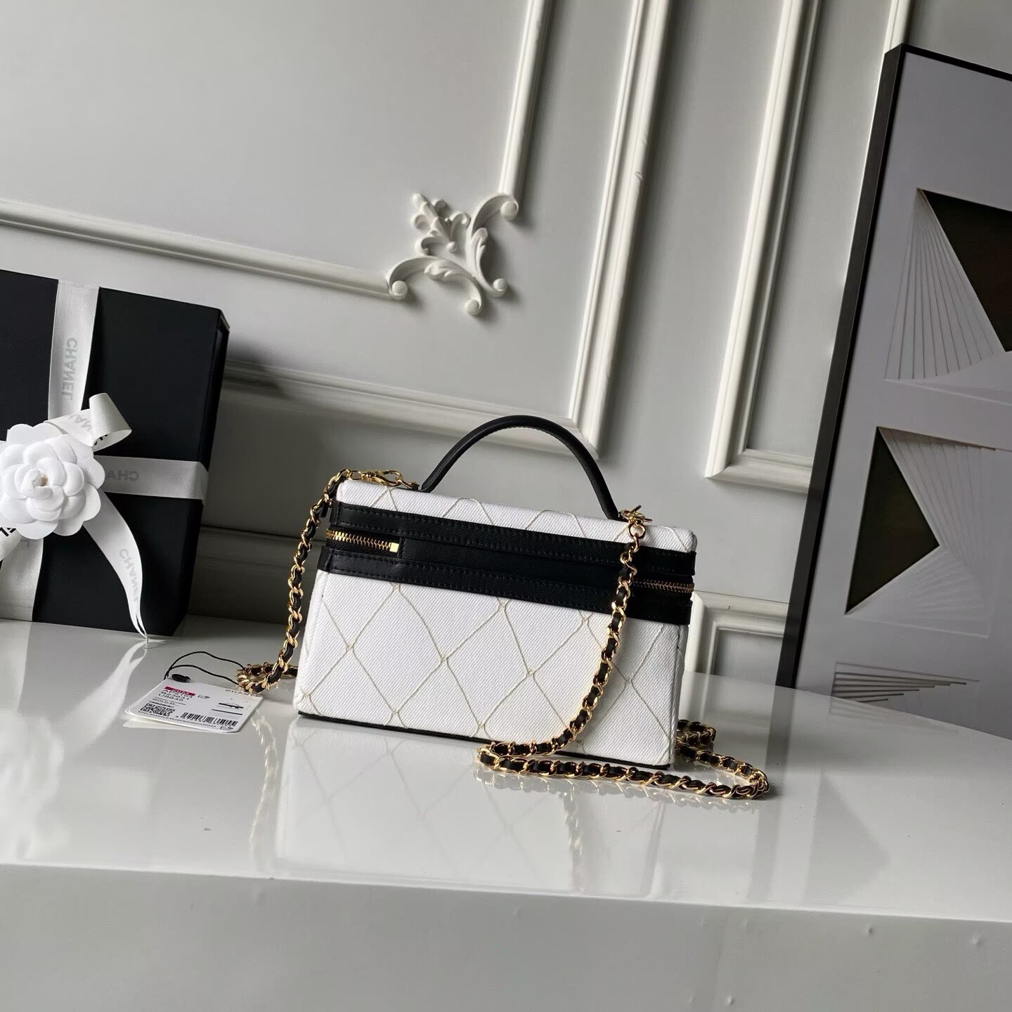 Chanel 26C Coco Beach Mini Vanity Bag AP5164 Black