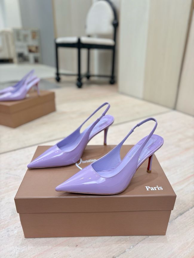 Christian Louboutin Slingbacks Lambskin 8.5CM 65078-1