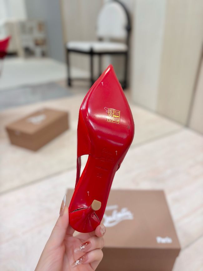 Christian Louboutin Slingbacks Lambskin 8.5CM 65078-3