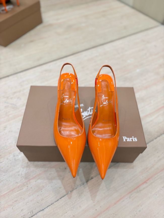 Christian Louboutin Slingbacks Lambskin 8.5CM 65078-5