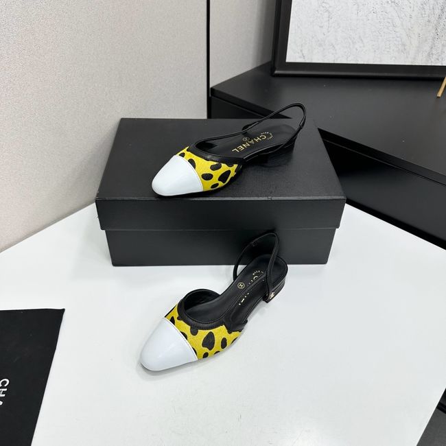 Chanel Slingbacks Lambskin & Mixed Fibers 65080-3