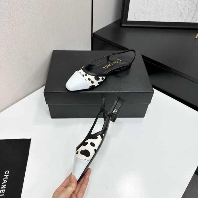Chanel Slingbacks Lambskin & Mixed Fibers 65080-4