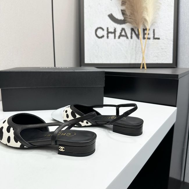 Chanel Slingbacks Lambskin & Mixed Fibers 65080-4
