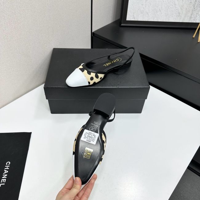 Chanel Slingbacks Lambskin & Mixed Fibers 65080-6