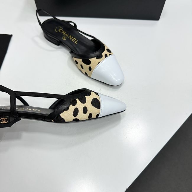 Chanel Slingbacks Lambskin & Mixed Fibers 65080-6