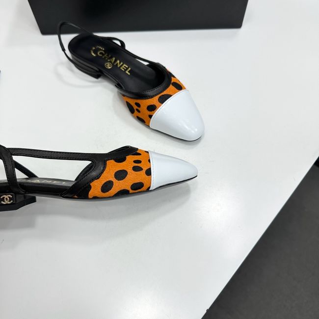 Chanel Slingbacks Lambskin & Mixed Fibers 65080-7