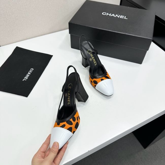 Chanel Slingbacks Lambskin & Mixed Fibers  90mm G47281-1