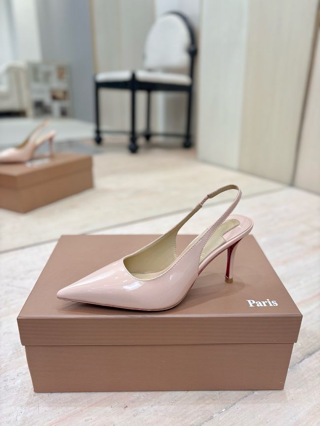 Christian Louboutin Slingbacks Lambskin 8.5CM 65078-9