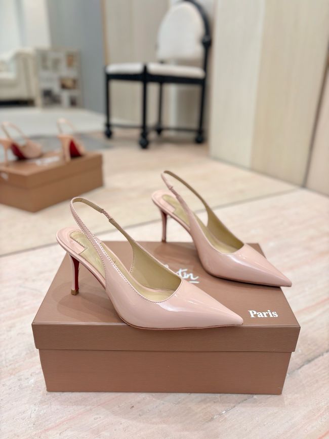 Christian Louboutin Slingbacks Lambskin 8.5CM 65078-9
