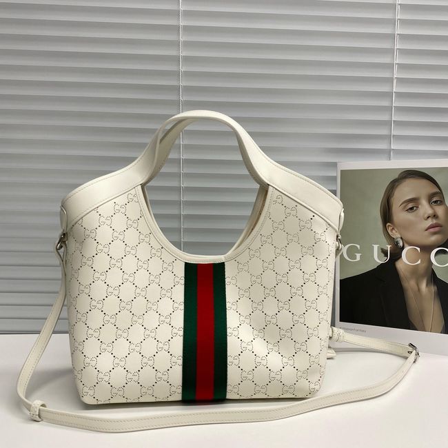 Gucci Giglio small tote bag 860845 Variation white GG leather