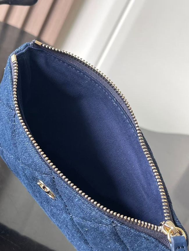 CHANEL Small Tote AS5951 Beige & blue