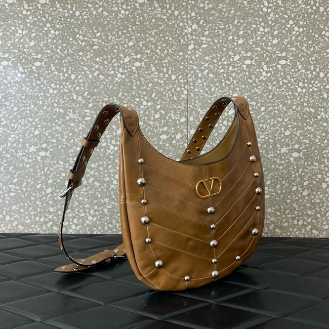 VALENTINO VLOGO calfskin Shoulder Bag 0073 brown